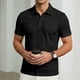 thumbnail image 3 of Mens Casual Manga Corta Botón Abajo Camisas de Color Sólido Turndown Cuello Blusa, Suelto Ajuste Superior para el Verano, 3 of 6