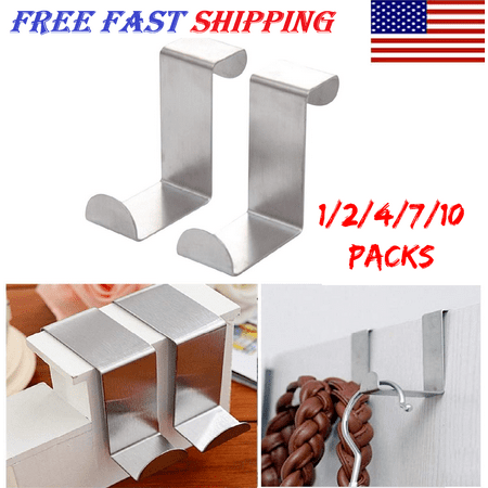 

4 Packs(Buy 3 Get 1 Free) Door Hook Stainless Useful Kitchen Cabinet Clothes Hanger Levert Dropship Newest