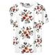 thumbnail image 4 of Fiudx Liquidación de Ahorros de Verano Blusa Holgada Estampada con Cuello Redondo Retro de Manga Corta a La Moda para Mujer, 4 of 4