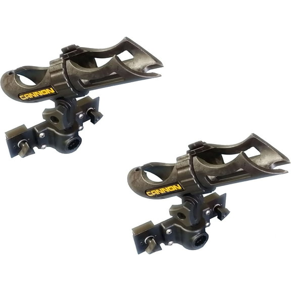 2X Rod Holder for Lund Boat Sport Trak Gunnel System - with Cannon Rod Holder Installed