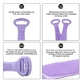 thumbnail image 4 of Silicone Back Scrubber For Shower - Body Brush For Bathing - For Back Cleansing And Exfoliating, Back Massage, 76cm, 4 of 6