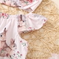 thumbnail image 5 of Kaprioy My First Easter Baby Girl Outfit Girls Clothes Bunny Print Romper Set Infant Girls Bodysuit Easter Bow Knot Headbands Outfits Newborn Cute Suit, 5 of 7