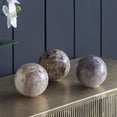 thumbnail image 2 of A&B Home Transitional Marbleized Set Of 6 Ball Accents With Brown 2741-DS, 2 of 3