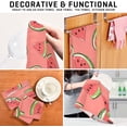 thumbnail image 7 of Kitchen Towels Hand Drawn Summer Watermelon Pattern Cleaning Towel Absorbent Hand Towels Tea Towels for Home Restaurant Dish Clean 28" x 18", 4PCS, 7 of 7
