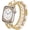 Gold, variant on Beaded Elastic Bracelets for Apple Watch Band 42mm/44mm/45mm, Women Fashion Handmade Dressy Bands Beads Strap (Cross White)