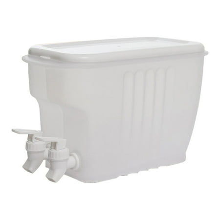 

KQJQS Refrigerator Cold Kettle with Double Faucet 3.5L Large Capacity Beverage Dispenser for Iced Tea Lemonade and Fruit Drinks