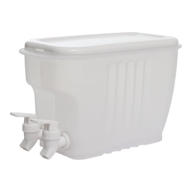 Tumotour Cold Kettle With Faucet Refrigerator Fruit Teapot Lemonade Double Faucet Container Cool Kettle Cold Water Bucket