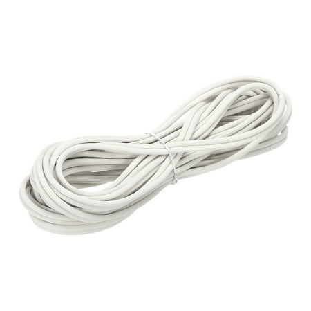 Uxcell 15M/49.21Ft Silicone Window Screen Spline Sealing Strip, 5mm OD White