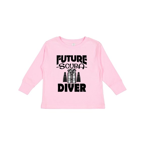 Inktastic Future Scuba Diver Boys or Girls Long Sleeve Toddler T-Shirt