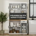 thumbnail image 4 of DIYART White Kitchen Pantry Cabinet, 71" Tall Kitchen Storage Cabinet with 6 doors and Power Outlet, 4 of 6