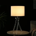 thumbnail image 4 of Mid Century Table Lamp - Modern Acrylic Leg Lamp - Silver Metal Base - Bedroom Living Room Lighting, 4 of 5