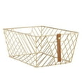 thumbnail image 3 of Christian Brands F4555 13 x 9 in. Rectangle Wire Metallic Basket  Gold &amp; BrownPack of 2, 3 of 5