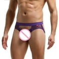 thumbnail image 4 of Vedolay Brief String Thongs for Men Underpants Breathable Briefs Men gifts for him,Purple S, 4 of 5