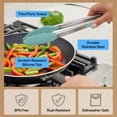 thumbnail image 6 of GORILLA GRIP Set of 2 Stainless Steel Heat-Resistant Kitchen Tongs, 7 and 12 Inch, Mint, 6 of 10