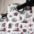 thumbnail image 3 of Ambesonne East Grommet Curtain, Japanese Architecture Artwork, 50" x 84", Dark Coral Black White, 3 of 6