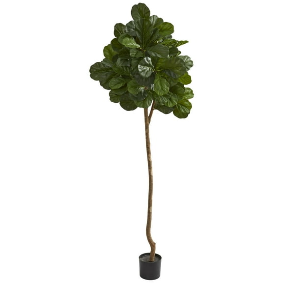 Nearly Natural 7' Fiddle Leaf Fig Artificial Tree, Green