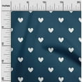 thumbnail image 2 of oneOone Cotton Poplin Teal Blue Fabric Hearts Fabric For Sewing Printed Craft Fabric By The Yard 56 Inch Wide, 2 of 6