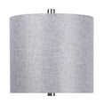thumbnail image 4 of 23" Brushed Nickel Table Lamps w/ Hourglass Body & Grey Linen Shades (Set of 2), 4 of 5