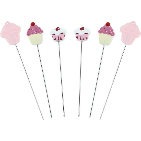 6 Pcs Metal Cake Tester, Stainless Steel Cake Testing Needles, Reusable Kitchen Cake Probe Bakery Muffin Bread Cupcake Tester, Baking Assistant Tool