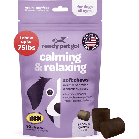 Ready Pet Go! Zen Dog Chews, Calming and Relaxing Dog Treats for All Sizes, 90 Count