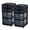 Black, variant on 2-Pack 4-Tier Clear Plastic Storage Drawer Tower, Mobile Organizing Container Cart with Wheels for Home Office Bedroom, Vertical Storage Organizer for Closet Craft Room, Clear/Black