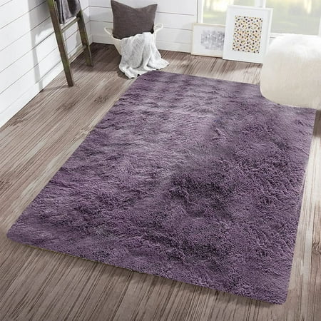 Room Carpet Fluffy Rugs, Purple Area Rug For Nursery
