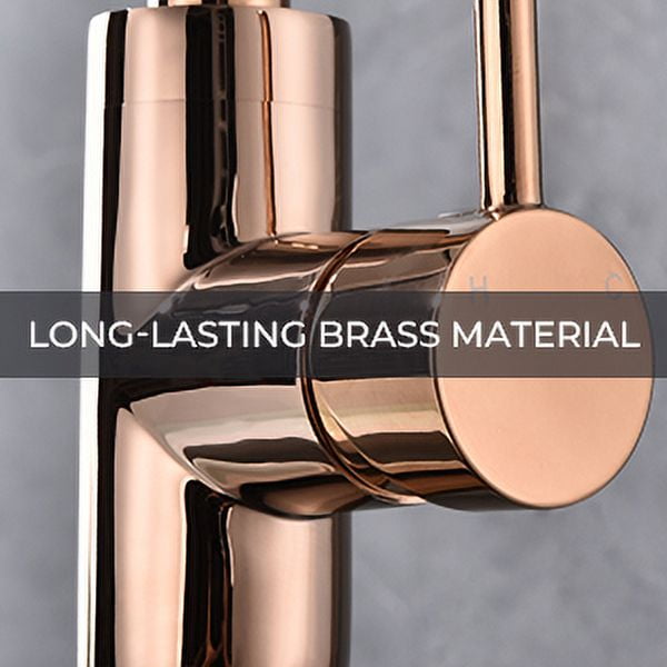Dawot Floor Mount Bathtub Faucet, Gold Finished Brass Bathroom Freestanding Tub Filler Single Handle Tub Spout