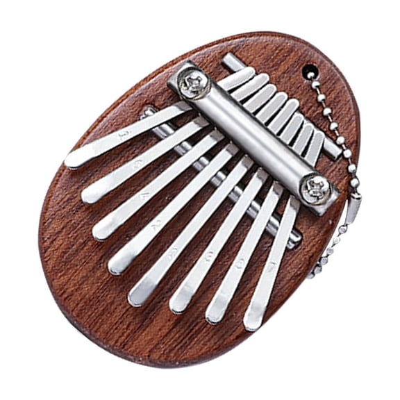 OULII 1Pcs 8 Key Wooden Manganese Steel Musical Thumb Kalimba Portable Beginner Friendly Clear Sound