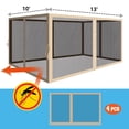 thumbnail image 2 of ALUVIERA Mesh Canopies Screen Zippered Wall Panels Mesh Wall Sidewalls for 10'x13' Gazebo, Pack of 4 (Walls Only), 2 of 5
