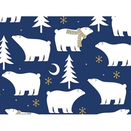 Pack of 1, Polar Nights Wrapping Paper 26" x 833', Full Ream Roll for Celebration, Party, Holiday, Birthday and Events, Made in USA