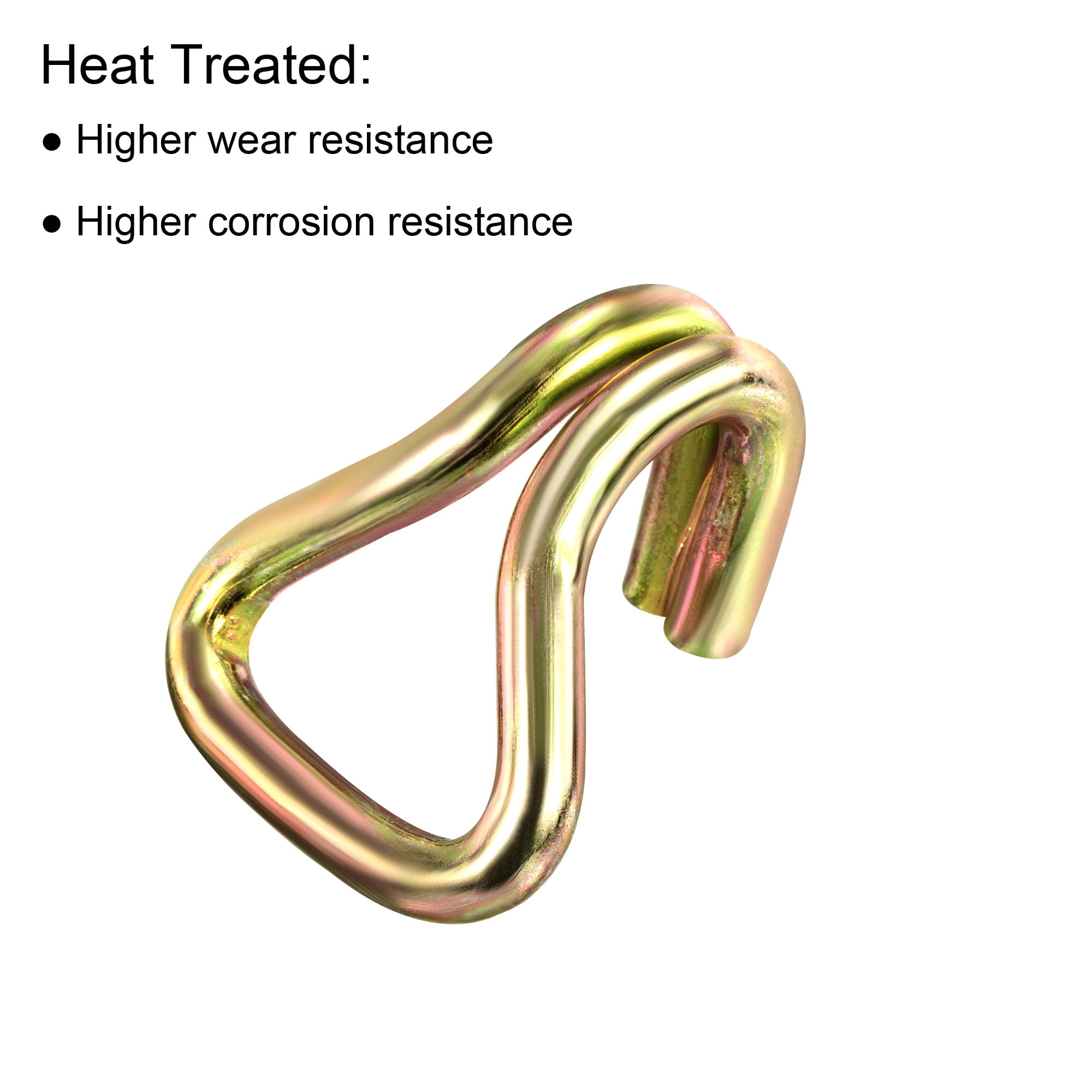 Unique Bargains Ratchet Double J Strap Hook for Tie Down Strap 76x66mm