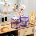 thumbnail image 6 of Blue Shells Starfishes on Purple Stripes Translucent Plastic Cans Storage Canisters with Lid Set of 4, 6 of 7