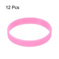 thumbnail image 3 of Uxcell Silicone Luminous Wristbands 8 Inch Circumference, Fuchsia 12 Pack, 3 of 7