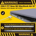 thumbnail image 3 of IBENZER Compatible with 2025 2024 2023 MacBook Air 15 inch case M4 A3241 M3 A3113 M2 A2941, Hard Shell Case & Keyboard Cover & Screen Protector & Type-C Adapter for Mac Air 15.3", Lavender Gray, LVGY, 3 of 9