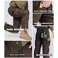 thumbnail image 4 of Pantalones cargo SPOSULEI para hombre, trabajo al aire libre, senderismo, marrón, 40 cm de ancho x 30 cm de largo, 4 of 6