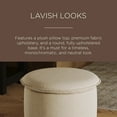 thumbnail image 4 of Maven Lane Lyra Contemporary Ottoman in Taupe Fabric Upholstery, 4 of 6