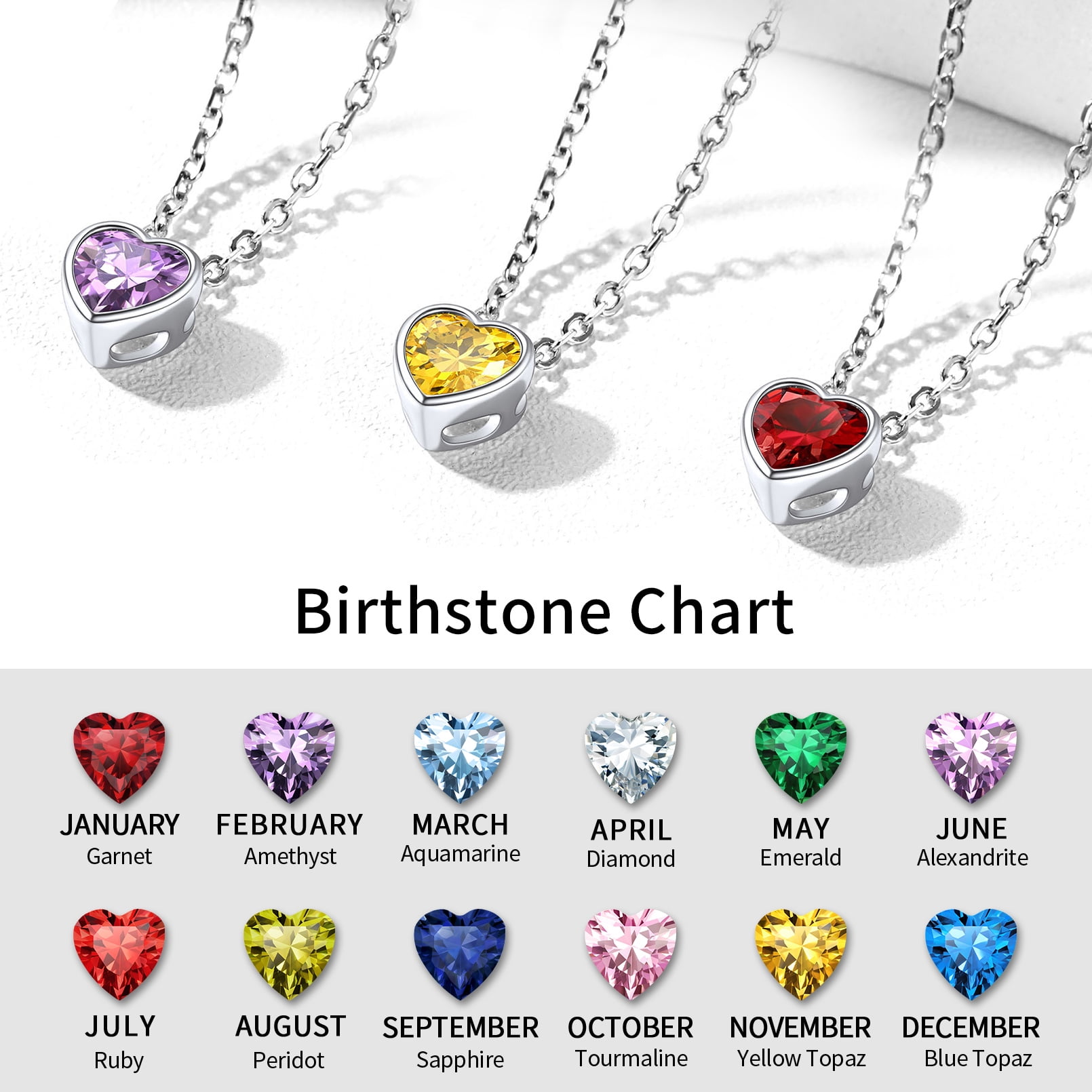 ChicSilver 925 Sterling Silver Ankle Bracelets for Women, Simple Dainty Heart Birthstone Anklets Beach Foot Chain Summer Jewelry Waterproof