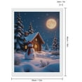 thumbnail image 2 of Diamond Art Kit for Adults, Snowman Winter Cabin Full Moon Night Diamond Painting for Adults Beginners, 5D DIY Diamond Art Painting Kits, Colorful Diamond Painting Craft for Home Decor 12x16, 2 of 7