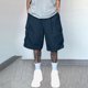 thumbnail image 1 of pstuiky Pantalones cortos deportivos para hombre, Pantalones cortos de trabajo rectos y holgados con múltiples bolsillos de moda de verano para hombre Pantalones cortos de golf, 1 of 6
