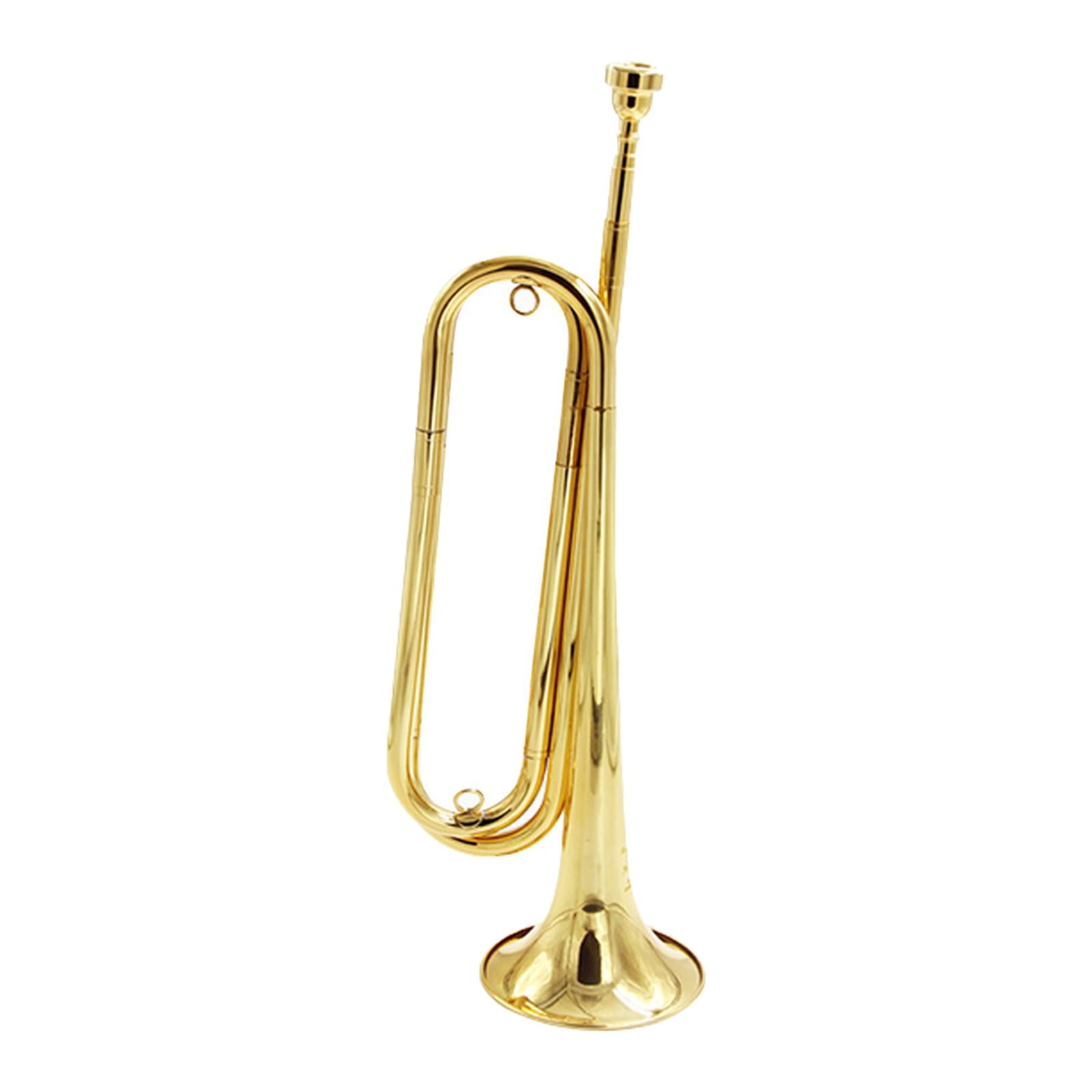 LeeQinersw Brass Blowing Bugle Trumpet 7C Mouthpiece Vintage Musical Instrument Scout Bugle