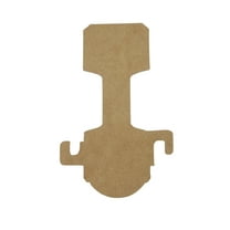 10" Wooden Letter I Unfinished, Train Font, Craft Cutout 1-8" Thick