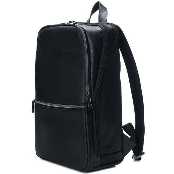 Alpine Swiss Mens Leather Laptop Backpack Travel Daypack Computer Bag Rucksack