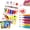 1Set#6PCS, variant on Upgrade 3D Magic Popcorn Pens, DIY Bubble Popcorn Drawing Pen with 6 Colors