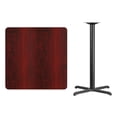 thumbnail image 3 of Bowery Hill 36" Square Restarant Bar Table in Black and Mahogany, 3 of 3