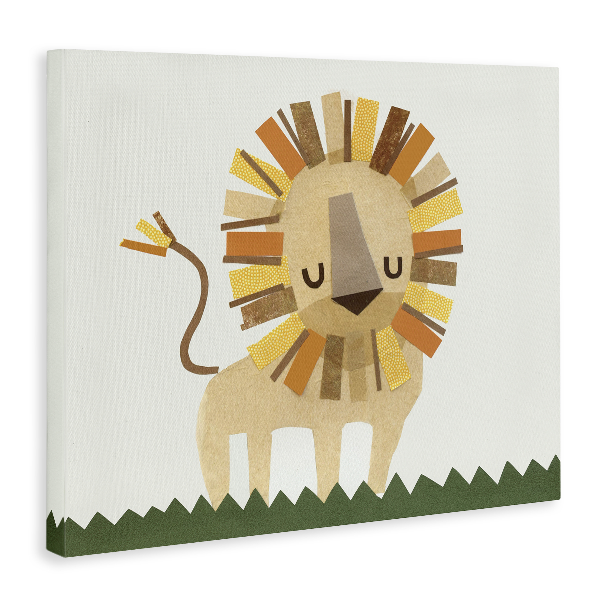 Stupell Industries Cozy Corner Lion Animals & Insects Painting Gallery Wrapped Canvas Art Print Wall Art, 20 x 16