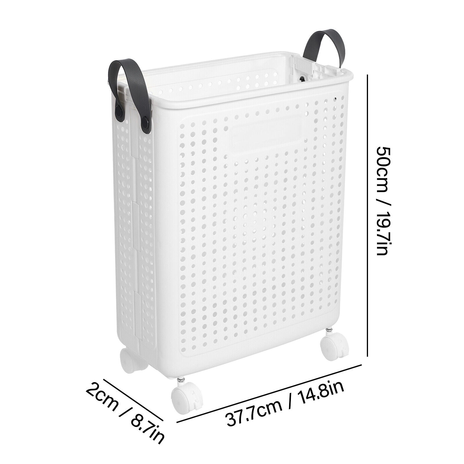 Folding Laundry Hamper, PP Clothes Basket, Dirty Clothes Hamper 4 Wheels For Use in Closets, Laundry Rooms, Dormitories, Apartments