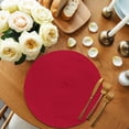 thumbnail image 2 of Round Placemats Red 15 inch Set of 6 Table Mats for Dining Table Solid Color Heat Resistant Non-Slip Kitchen & Home Decorative Place Mat Set, 2 of 8