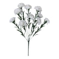 thumbnail image 2 of SMKE latex touch,PE bouquet,artificial blooms,faux blooms,high quality,10 Heads Artificial Carnations Flowers White 16" Latex Touch PE Bouquet for Wedding Home Bridal Centerpiece Decor, 2 of 6