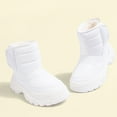 thumbnail image 6 of Hpapadks Snow Boots for Boys Winter Warmth Cozy Lined Insulation and Flexible Ready Sole Shoes for Everyday Play Winter Boots for Boys White, 6 of 7