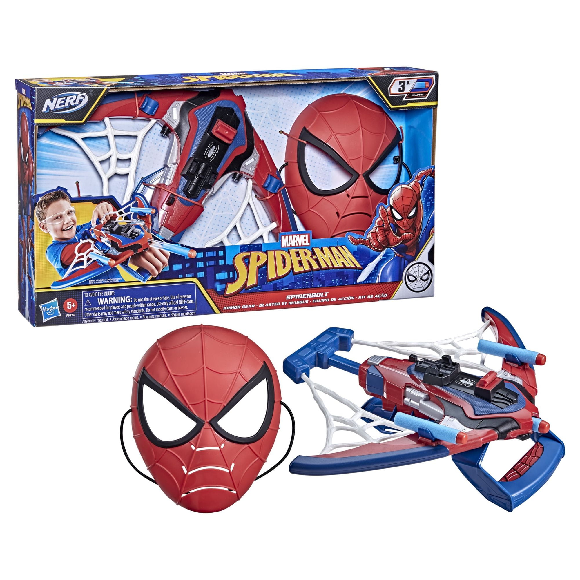 Gun Walmart Lanzador Nerf Spider-Man Web Bolt Inspirado En La